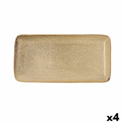 Fuente de Cocina Bidasoa Ikonic Cerámica Marrón (28 x 14 cm) (Pack 4x)