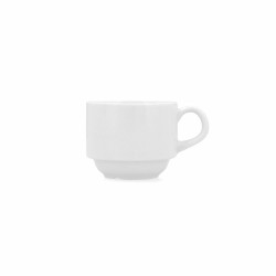 Cup Bidasoa Glacial Ceramic White (100 ml)