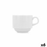 Taza para Infusión Bidasoa Glacial Blanco Cerámica 250 ml (6 Unidades) (Pack 6x)