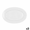 Fuente de Cocina Bidasoa Glacial Cerámica Blanco (32 x 22 cm) (Pack 3x)