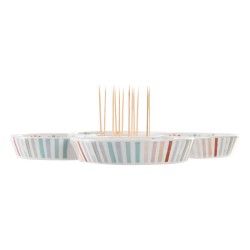 Plateau apéritif DKD Home Decor Multicouleur 22 x 22 x 3 cm Grès