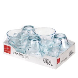 Set de Vasos Bormioli Rocco Flora Azul Vidrio 260 ml