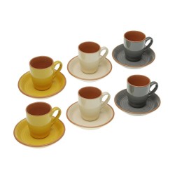 Juego de Tazas de Café Versa Corin Cerámica (6 Piezas)