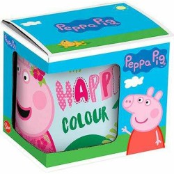 Tasse mug Peppa Pig Having fun Céramique Rose clair (350 ml)