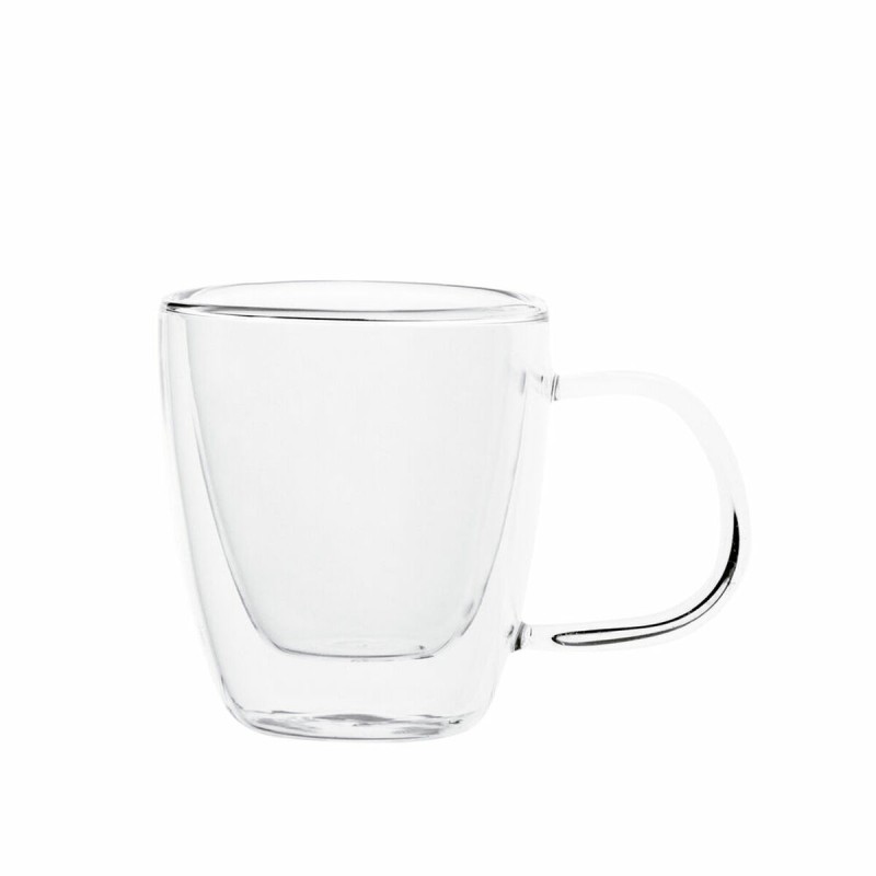 Taza Quid Serenia Transparente Vidrio 100 ml (6 Unidades)