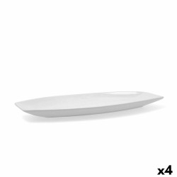 Serving Platter Quid Gastro Ceramic White (40 x 17,5 x 3,5 cm) (Pack 4x)