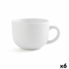 Cup Quid Snow White Ceramic 400 ml (6 Units) (Pack 6x)