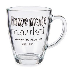 Taza Mug Market Transparente Vidrio (320 ml) (6 Unidades)