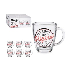 Tasse mug Original Transparent verre (320 ml) (6 Unités)