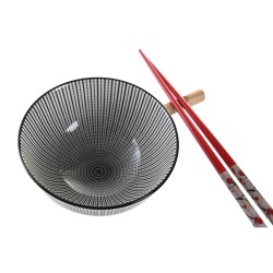 Set de Sushi DKD Home Decor 30 x 21 x 7 cm Negro Gres Oriental (6 Piezas)