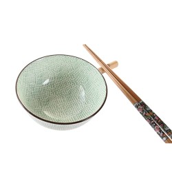 Set de Sushi DKD Home Decor 30 x 21 x 7 cm Verde Azul cielo Gres Oriental (6 Piezas)