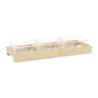 Bandeja de Aperitivos DKD Home Decor 31,5 x 11 x 6 cm Cristal Natural 280 ml