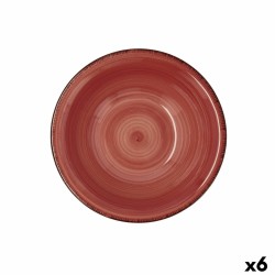 Bol Quid Vita Céramique Rouge (18 cm) (Pack 6x)