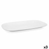 Fuente de Cocina Bidasoa Glacial Blanco Cerámica 36 x 21 cm (3 Unidades) (Pack 3x)