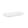 Serving Platter Bidasoa Glacial White Ceramic 31 x 18 cm (6 Units) (Pack 6x)