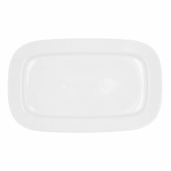 Fuente de Cocina Bidasoa Glacial Blanco Cerámica 36 x 21 cm (3 Unidades) (Pack 3x)