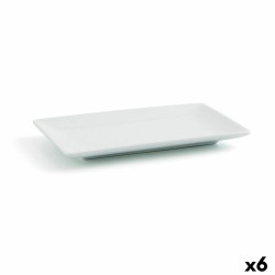 Plate Quid Gastro Fun Small White Ceramic 16,5 x 9,5 x 2 cm (6 Units) (Pack 6x)