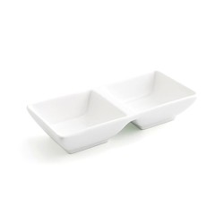 Bandeja de Aperitivos Quid Select Blanco Cerámica 15 x 7 cm (12 Unidades) (Pack 12x)