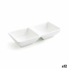 Bandeja de Aperitivos Quid Select Blanco Cerámica 15 x 7 cm (12 Unidades) (Pack 12x)