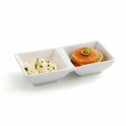 Bandeja de Aperitivos Quid Select Blanco Cerámica 15 x 7 cm (12 Unidades) (Pack 12x)