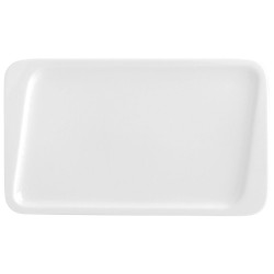 Plato de Postre Quid Chef Cerámica Blanco 25 x 15 cm (6 Unidades) (Pack 6x)