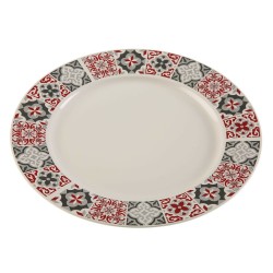 Plato Llano Versa Granate Porcelana