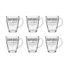 Mug Transparent Glass 6 Units (320 ml)