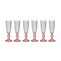 Coupe de champagne Rose Transparent verre 6 Unités (180 ml)