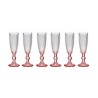 Champagne glass Pink Transparent Glass 6 Units (180 ml)