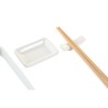 Set de sushi DKD Home Decor 24 x 7 x 2 cm Naturel Blanc Grès Oriental