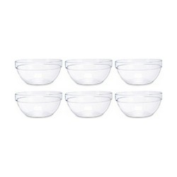 Bowl Transparent Glass (250 ml) (6 Units)