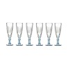 Coupe de champagne Exotic Verre Bleu 6 Unités (170 ml)