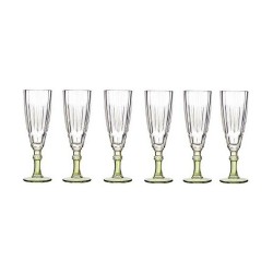 Coupe de champagne Exotic Verre Vert 6 Unités (170 ml)