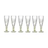 Champagne glass Exotic Crystal Green 6 Units (170 ml)