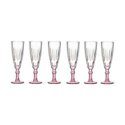 Champagne glass Crystal Pink 6 Units (170 ml)