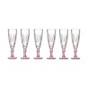 Champagne glass Crystal Pink 6 Units (170 ml)