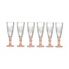 Coupe de champagne Exotic Verre Saumon 6 Unités (170 ml)