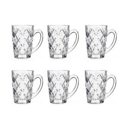 Cup Diamond Transparent Glass (110 ml) (6 Units)