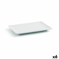 Bandeja de Aperitivos Quid Gastro Fun Blanco Cerámica 20 x 13 x 2 cm (6 Unidades)