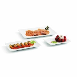 Bandeja de Aperitivos Quid Gastro Fun Blanco Cerámica 20 x 13 x 2 cm (6 Unidades)