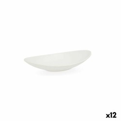 Plato Hondo Quid Select Ovalado Blanco Plástico 18 x 10,5 x 3 cm (12 Unidades)