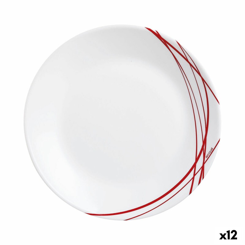 Plato de Postre Arcopal Domitille Bicolor Vidrio (Ø 18 cm) (12 Unidades)