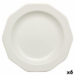 Plato Llano Churchill Artic White Cerámica Blanco Loza Ø 27 cm (6 Unidades)