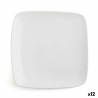 Assiette plate Ariane Vital Square Carré Céramique Blanc 24 x 19 cm (12 Unités)