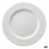 Plato Llano Ariane Orba Cerámica Blanco (Ø 27 cm) (12 Unidades)