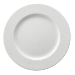 Plato Llano Ariane Orba Cerámica Blanco (Ø 27 cm) (12 Unidades)