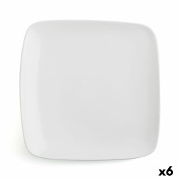 Assiette plate Ariane Vital Carré Céramique Blanc (30 x 22 cm) (6 Unités)