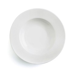 Plato Hondo Ariane Orba Cerámica Blanco 23 cm (12 Unidades)