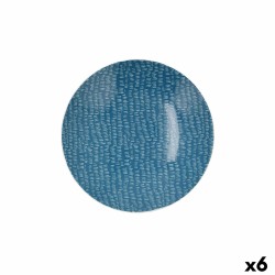 Plato Hondo Ariane Coupe Ripple Cerámica Azul (20 cm) (6 Unidades)