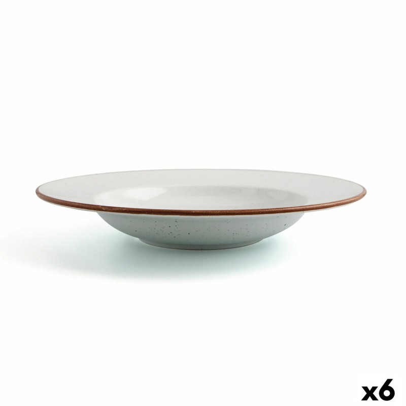 Assiette creuse Ariane Terra Céramique Beige (Ø 26 cm) (6 Unités)